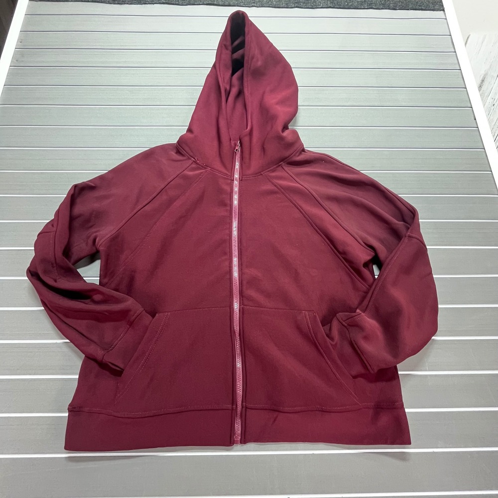 Vital Life Burgundy Full Zip Hoodie Athletic Jacket‎ Women's 1XL